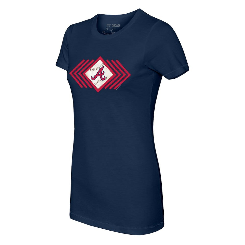 Atlanta Braves Tiny Turnip Women's Prism Arrows T-Shirt Navy