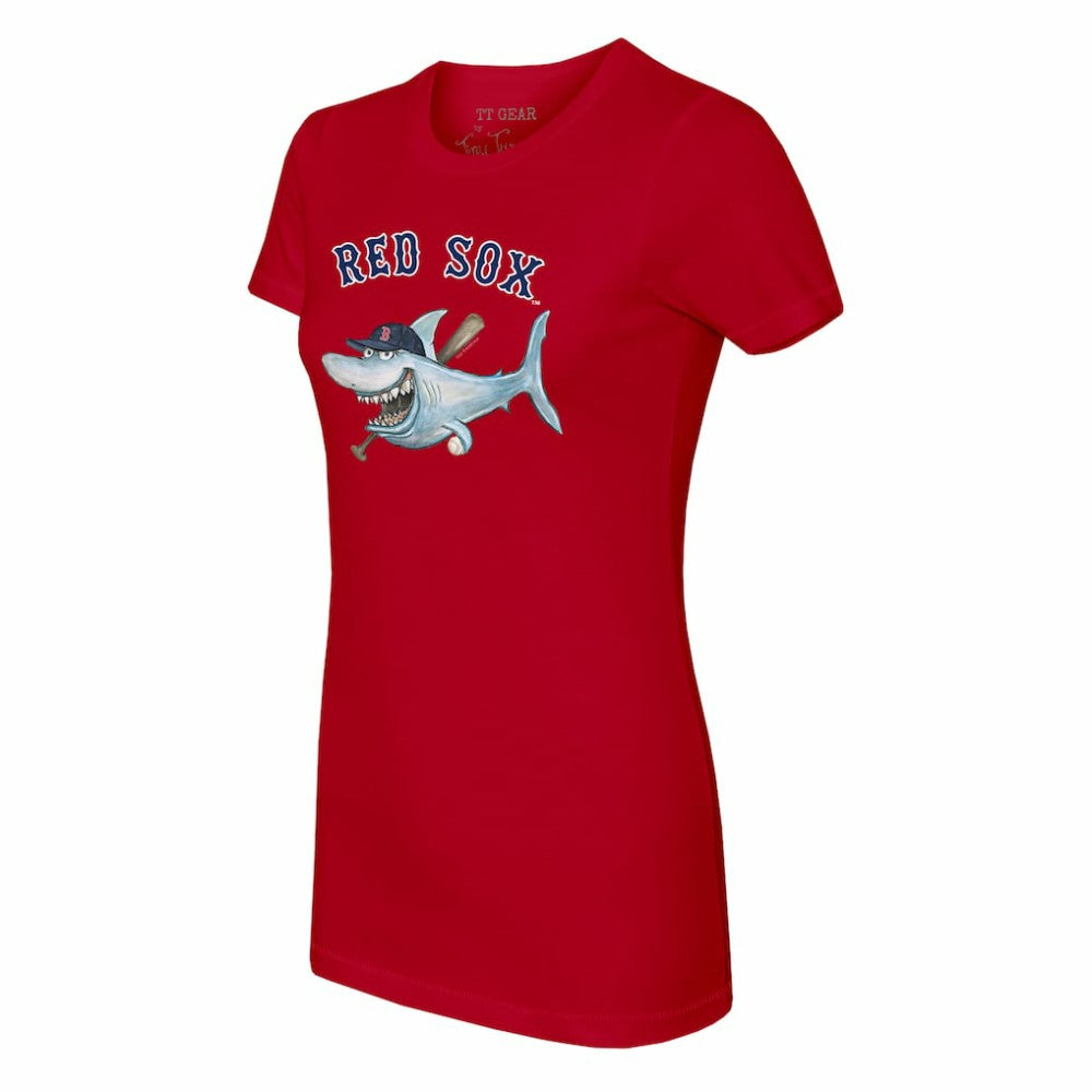 Boston Red Sox Tiny Turnip Women's Shark T-Shirt Red