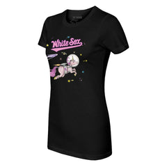 Chicago White Sox Tiny Turnip Women's Space Unicorn T-Shirt Black