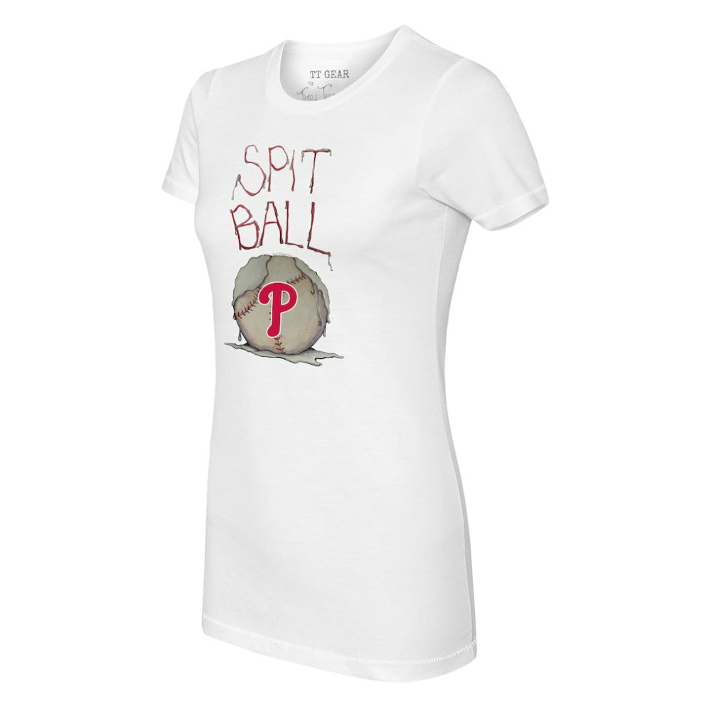 Philadelphia Phillies Tiny Turnip Women's Spit Ball T-Shirt White