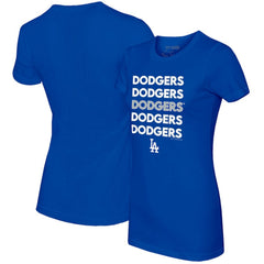 Los Angeles Dodgers Tiny Turnip Women's Stacked T-Shirt Royal