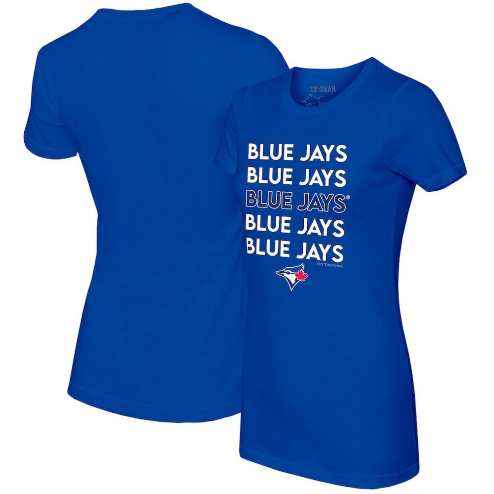 Toronto Blue Jays Tiny Turnip Women's Stacked T-Shirt Royal