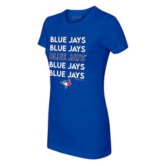 Toronto Blue Jays Tiny Turnip Women's Stacked T-Shirt Royal