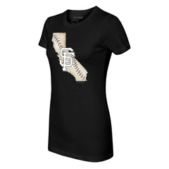 San Francisco Giants Tiny Turnip Women's State Outline T-Shirt Black
