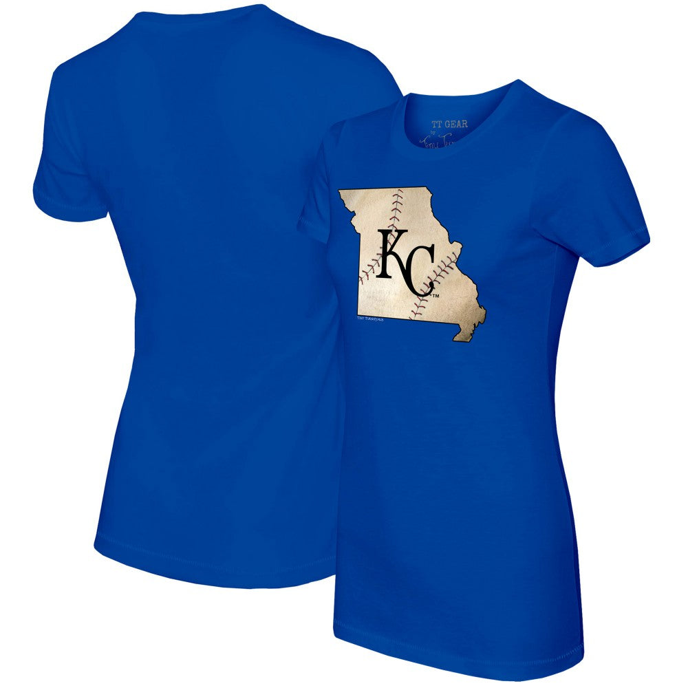 Kansas City Royals Tiny Turnip Women's State Outline T-Shirt Royal