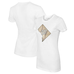 Washington Nationals Tiny Turnip Women's State Outline T-Shirt White