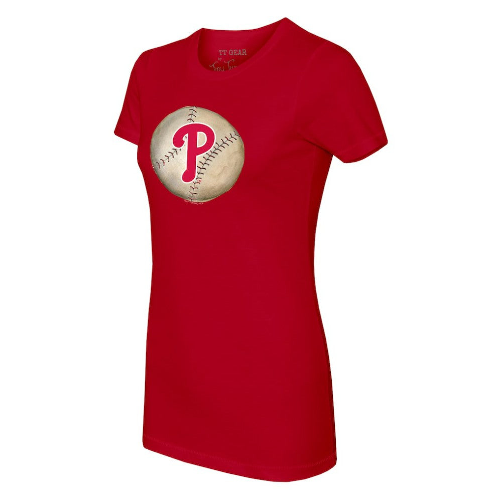 Philadelphia Phillies Tiny Turnip Women's Stitched Baseball T-Shirt Red