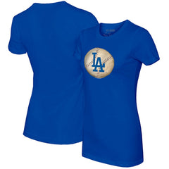 Los Angeles Dodgers Tiny Turnip Women's Stitched Baseball T-Shirt Royal