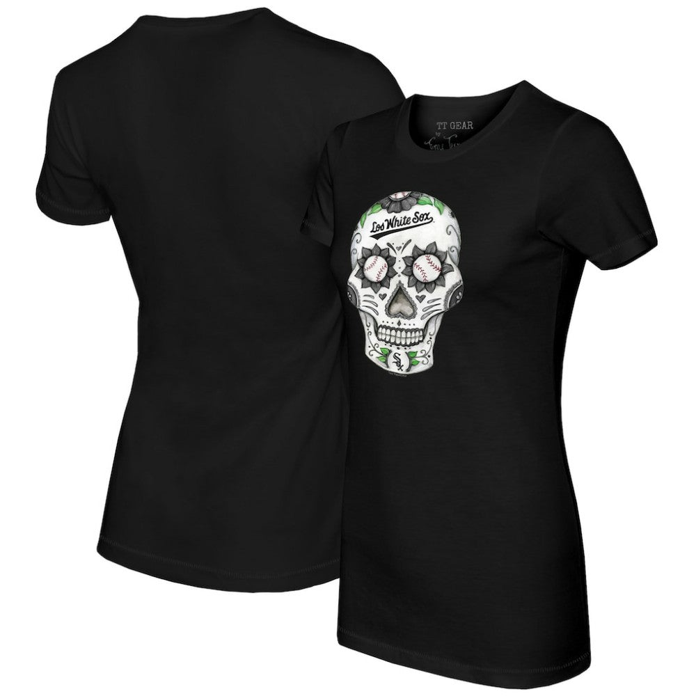 Chicago White Sox Tiny Turnip Women's Sugar Skull T-Shirt Black
