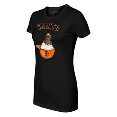 San Francisco Giants Tiny Turnip Women's Sundae Helmet T-Shirt Black