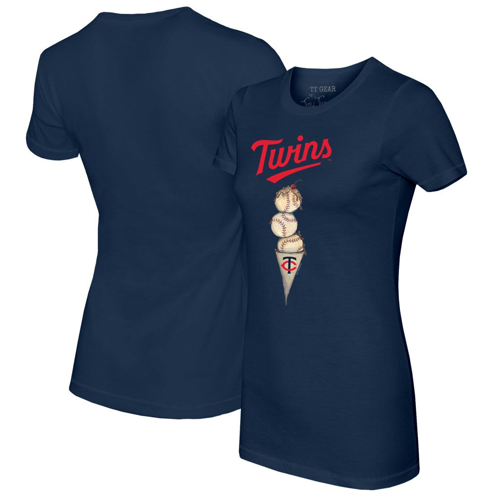 Minnesota Twins Tiny Turnip Women's Triple Scoop T-Shirt Navy