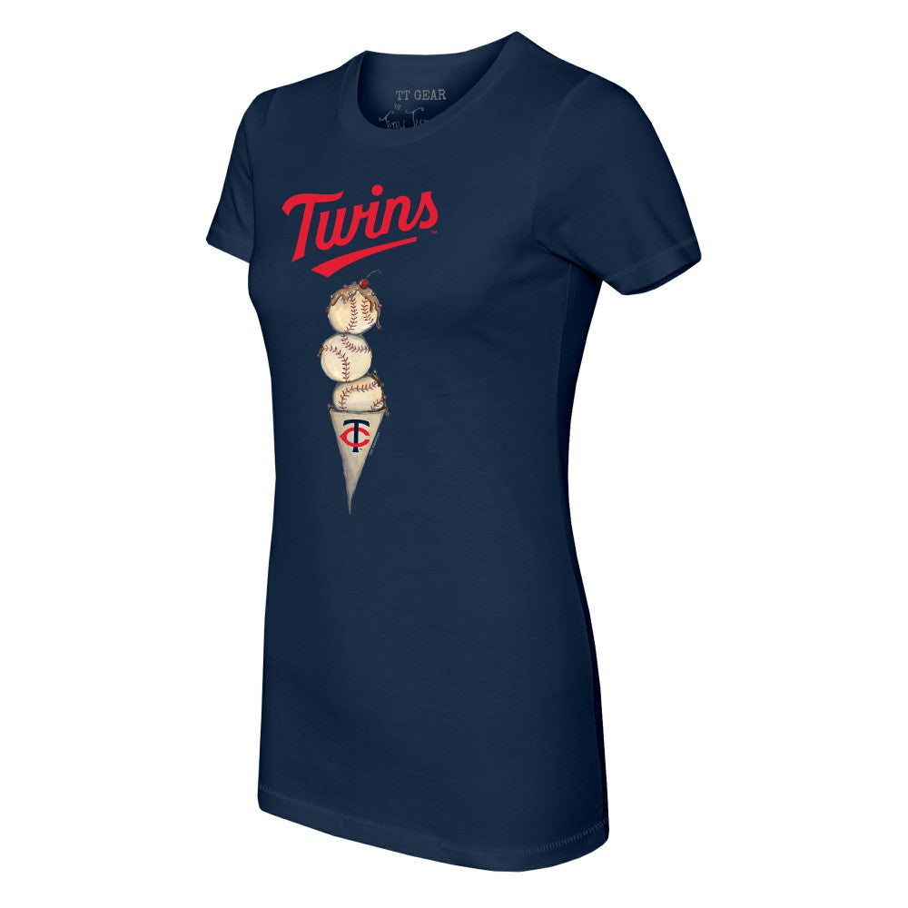 Minnesota Twins Tiny Turnip Women's Triple Scoop T-Shirt Navy