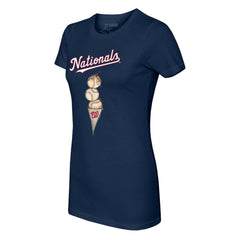 Washington Nationals Tiny Turnip Women's Triple Scoop T-Shirt Navy