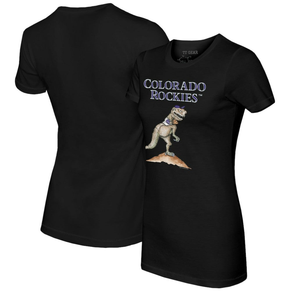 Colorado Rockies Tiny Turnip Women's TT Rex T-Shirt Black