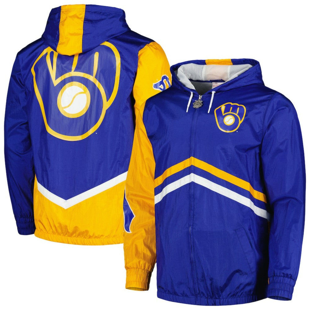 Milwaukee Brewers Undeniable Full-Zip Hoodie Windbreaker Jacket Royal