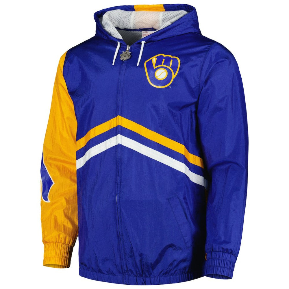 Milwaukee Brewers Undeniable Full-Zip Hoodie Windbreaker Jacket Royal