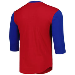 Chicago Cubs Cooperstown Collection Legendary Slub Henley 3/4-Sleeve T-Shirt Red
