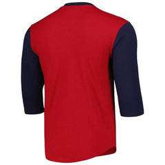 St. Louis Cardinals Cooperstown Collection Legendary Slub Henley 3/4-Sleeve T-Shirt Red