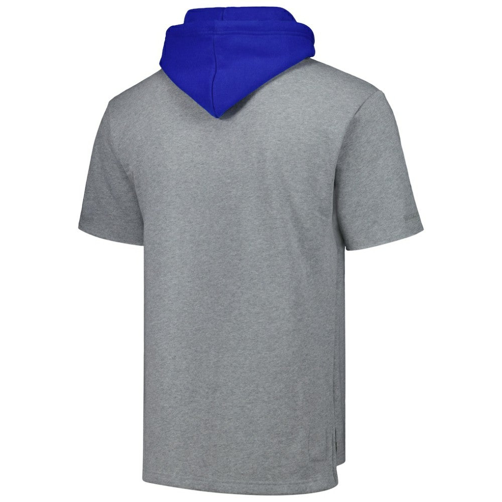 Atlanta Braves Postgame Short Sleeve Pullover Hoodie Heather Gray