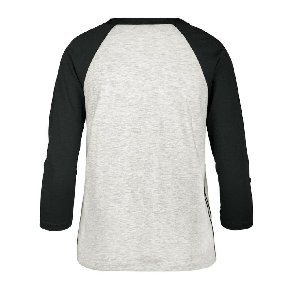 Washington Nationals Women's City Connect Retro Daze Ava Raglan 3/4-Sleeve T-Shirt Gray
