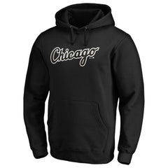 Chicago White Sox Official Wordmark Fitted Pullover Hoodie Black