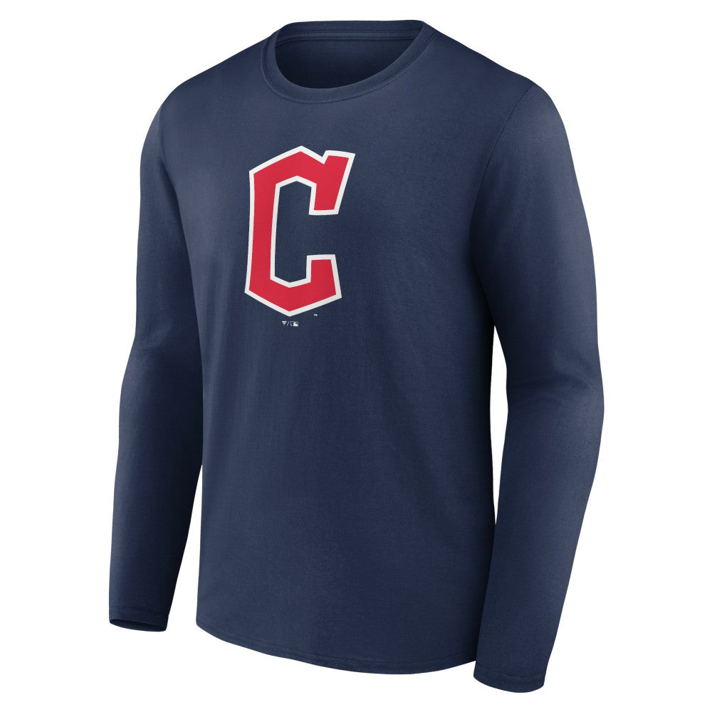 Cleveland Guardians Official Wordmark Long Sleeve T-Shirt Navy