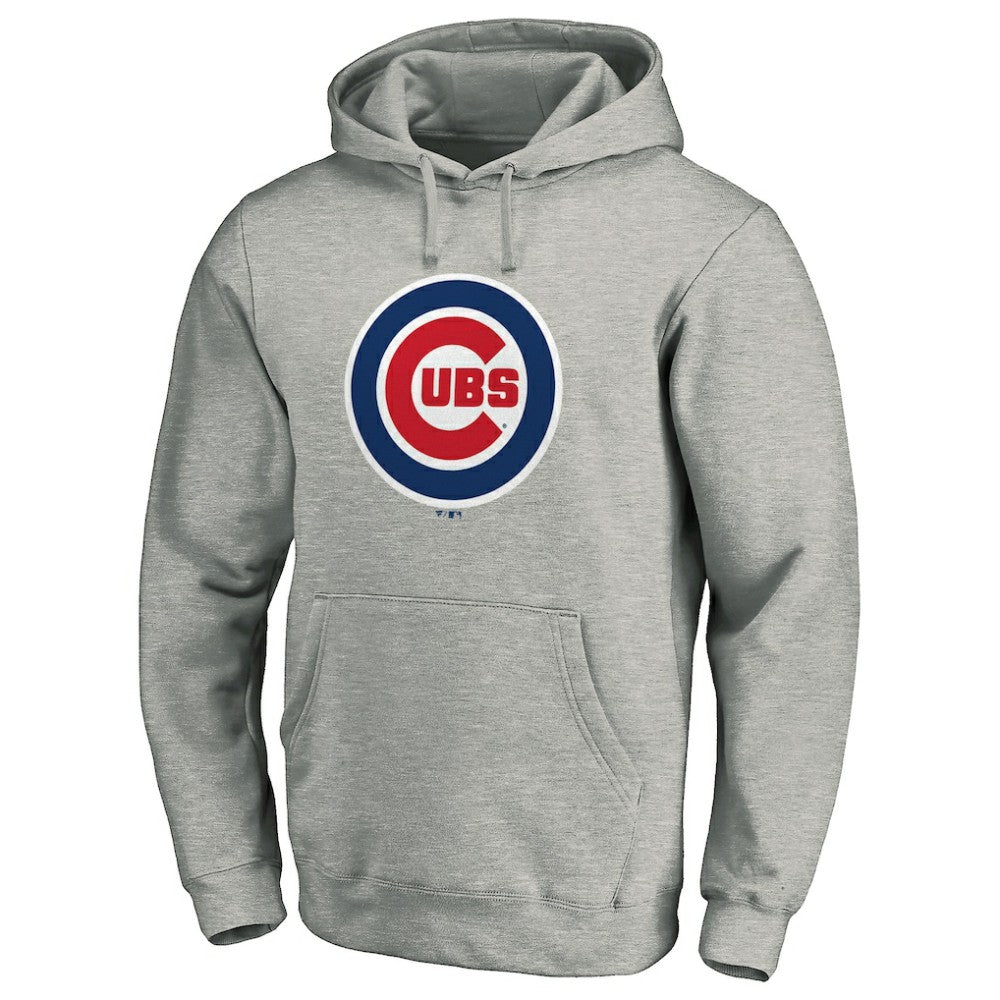 Chicago Cubs Official Team Logo Pullover Hoodie Gray