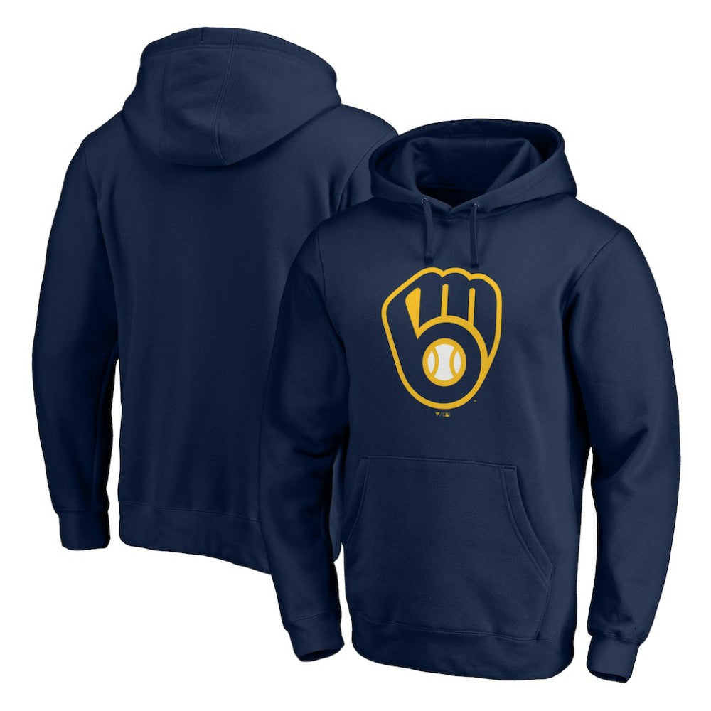 Milwaukee Brewers Official Team Logo Pullover Hoodie Navy