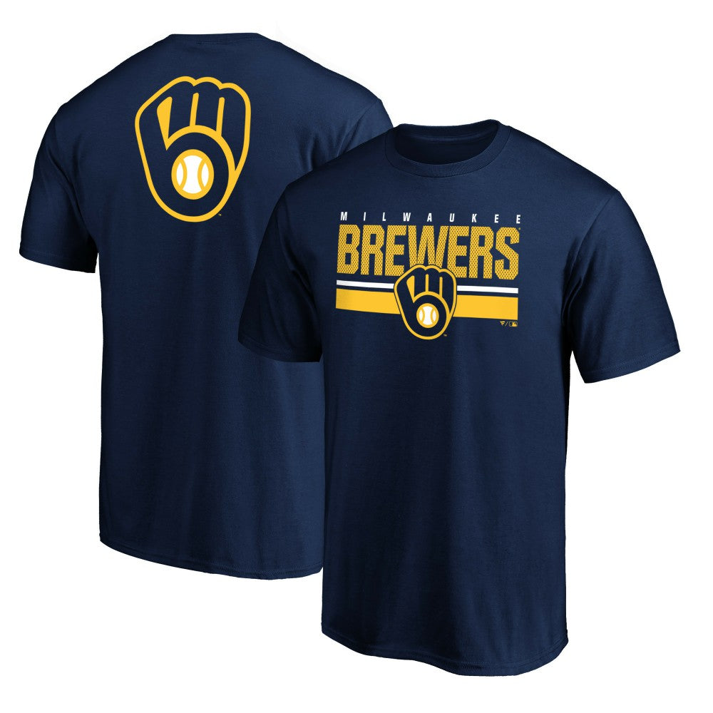 Milwaukee Brewers End Game Team Wordmark T-Shirt Navy