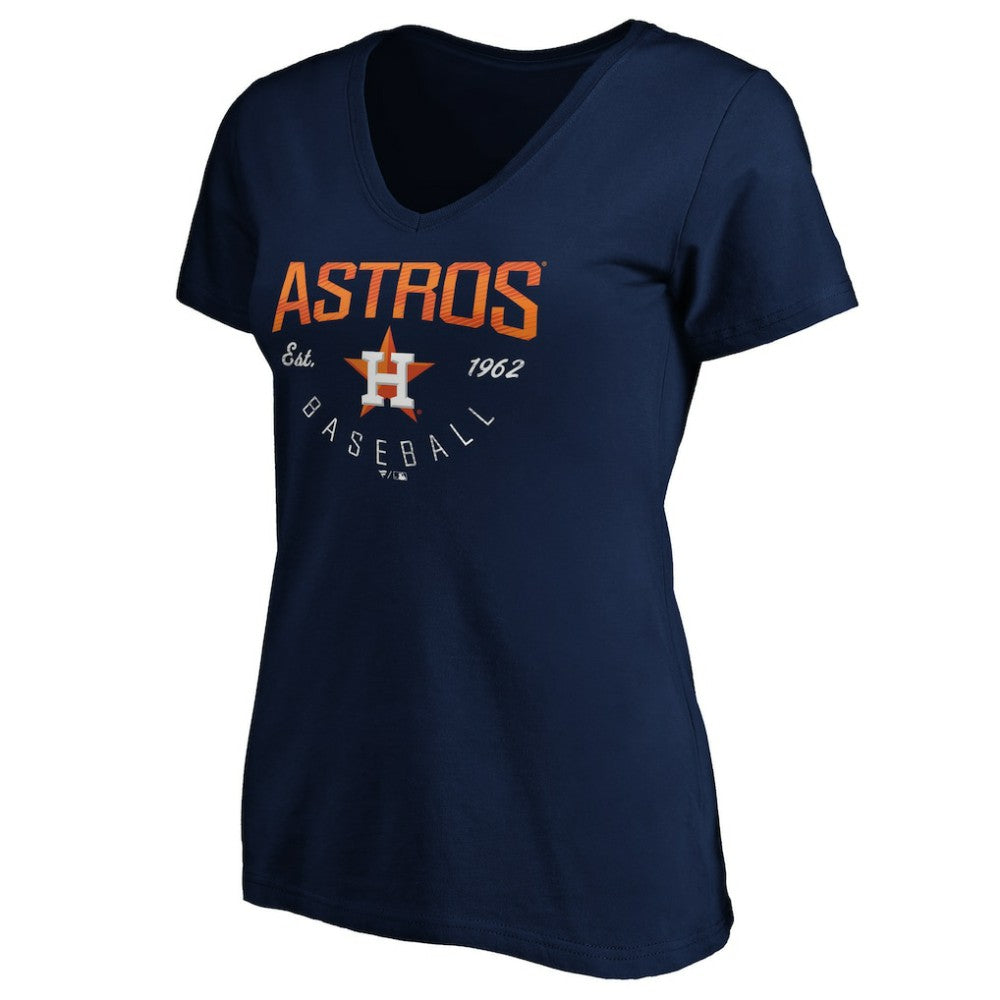 Houston Astros Women's Core Live For It V-Neck T-Shirt Navy