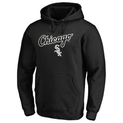 Chicago White Sox Team Lock Up Wordmark Pullover Hoodie Black