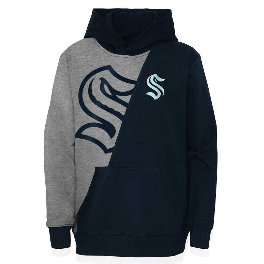 Seattle Kraken Preschool Unrivaled Pullover Hoodie - Gray/Deep Sea Blue Hoodies