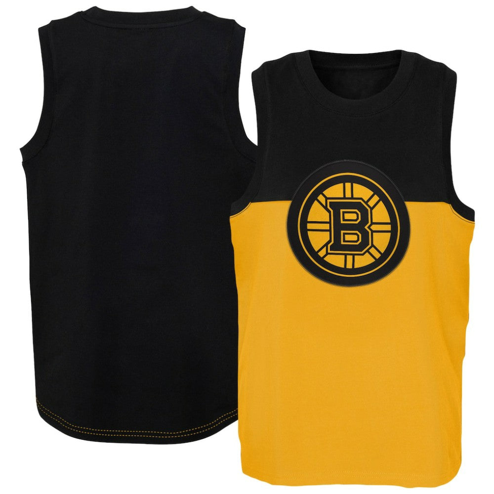 Boston Bruins Youth Revitalize Tank Top - Gold/Black Tank Top