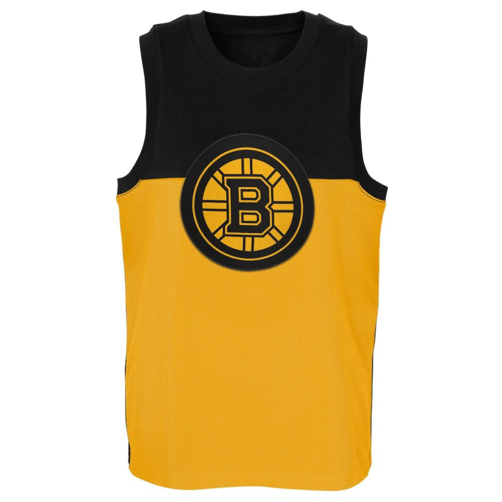 Boston Bruins Youth Revitalize Tank Top - Gold/Black Tank Top