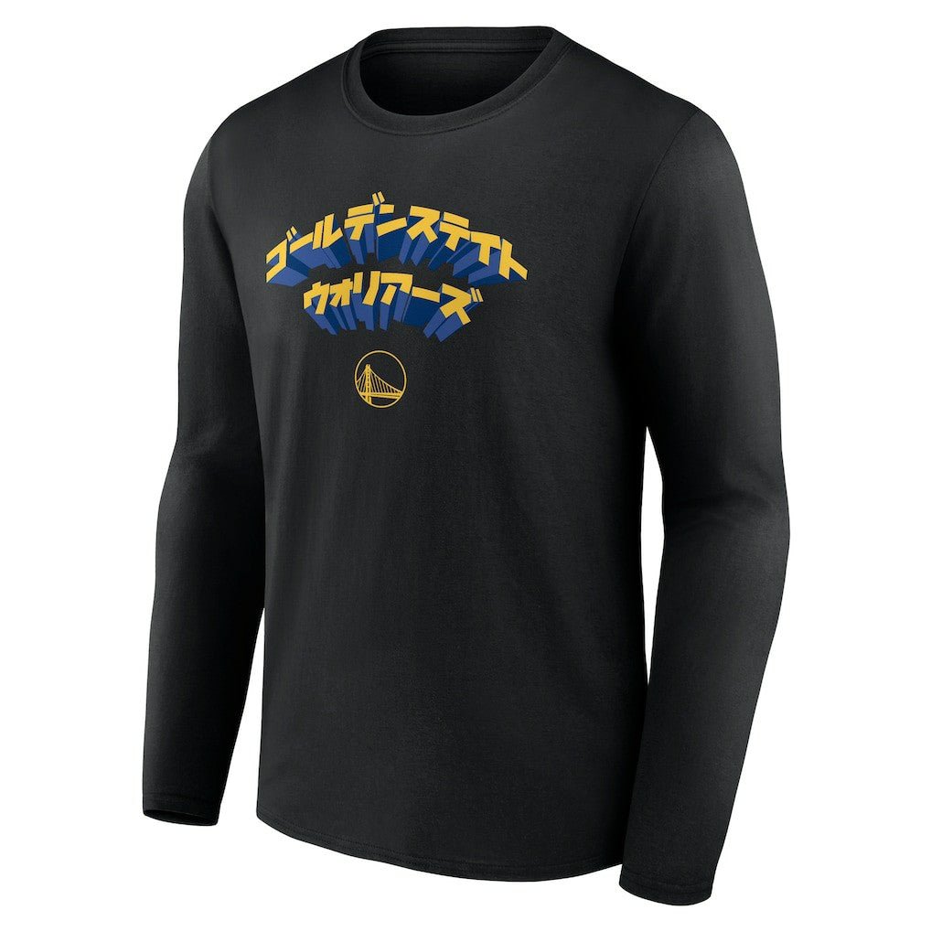 Golden State Warriors Japanese Heritage Long Sleeve T-Shirt sale - Black sale