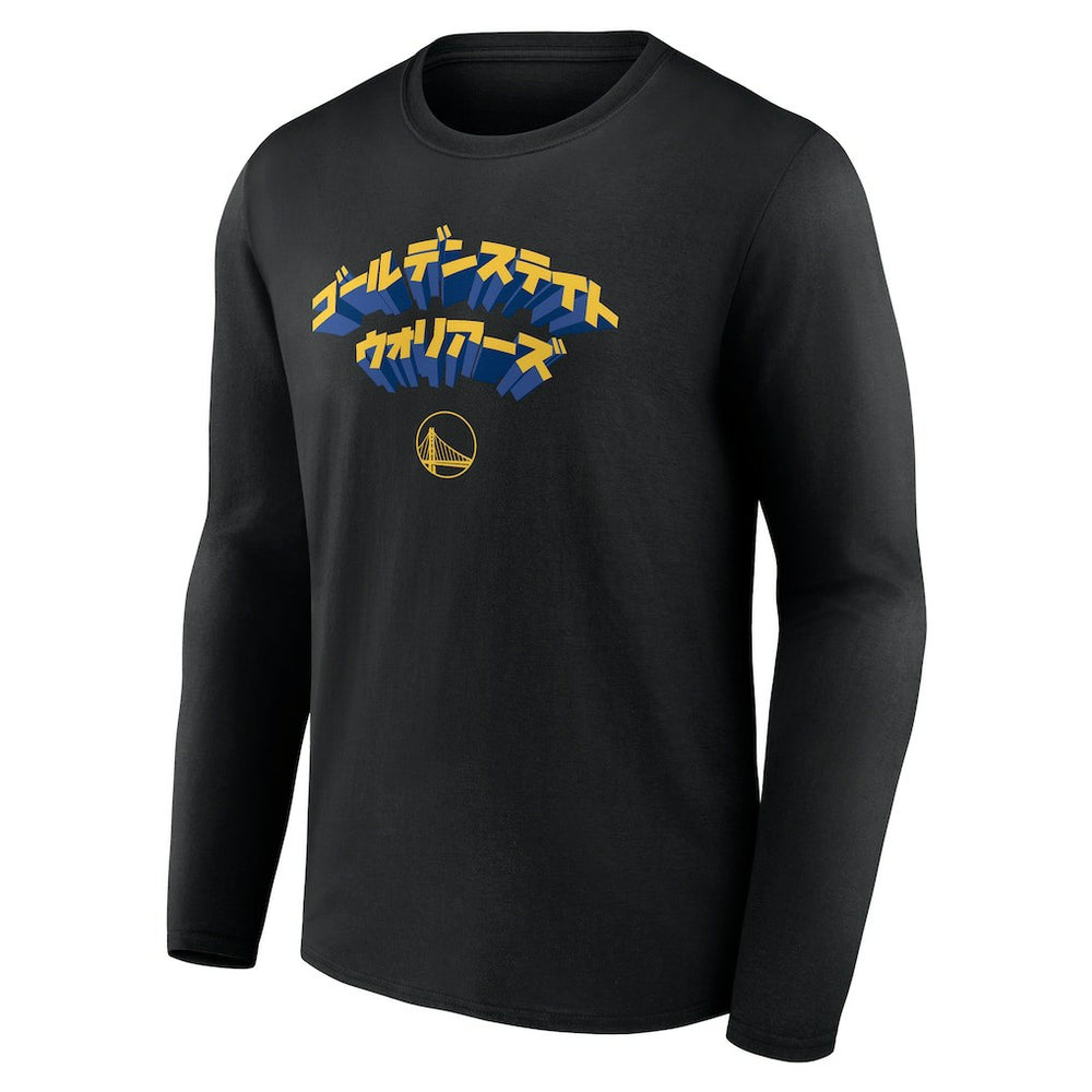 Golden State Warriors Japanese Heritage Long Sleeve T-Shirt sale - Black sale