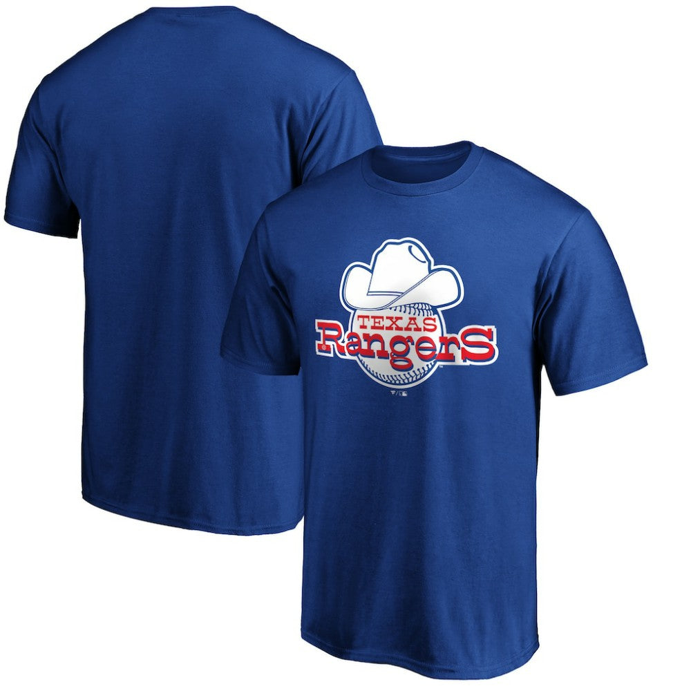 Texas Rangers Cooperstown Collection Forbes Team Logo T-Shirt Royal
