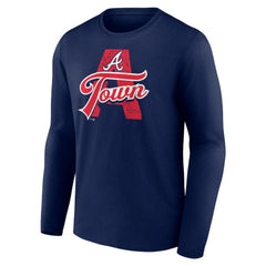 Atlanta Braves Hometown Graphic Long Sleeve T-Shirt Navy