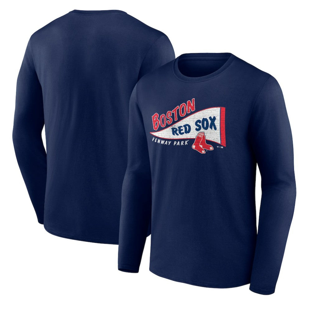 Boston Red Sox The Pennant Long Sleeve T-Shirt Navy