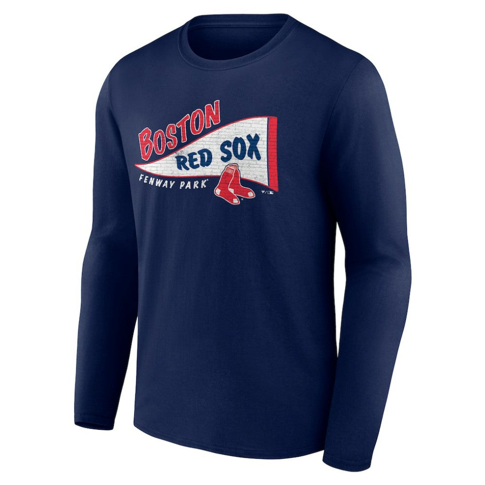 Boston Red Sox The Pennant Long Sleeve T-Shirt Navy