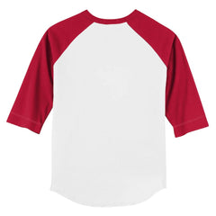 Boston Red Sox Tiny Turnip Youth Babes 3/4-Sleeve Raglan T-Shirt White/Red