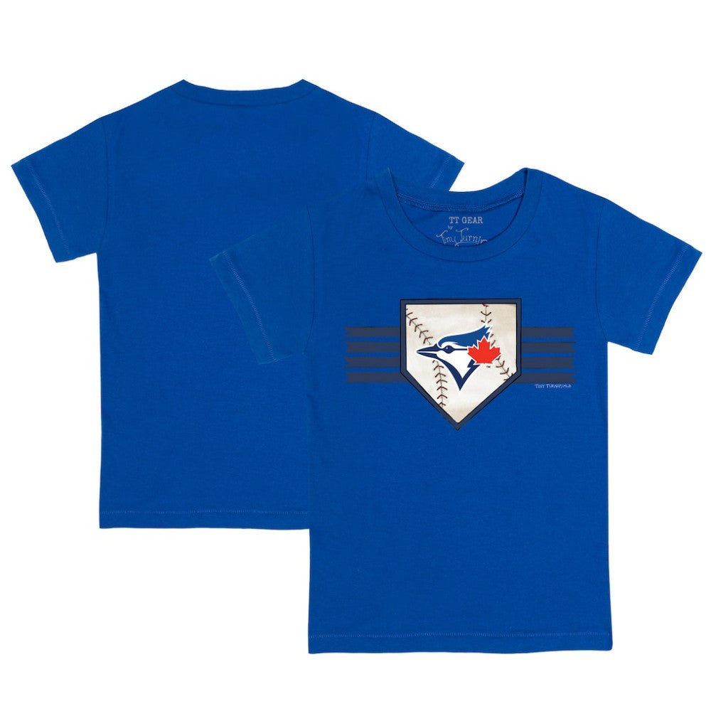 Toronto Blue Jays Tiny Turnip Youth Base Stripe T-Shirt Royal