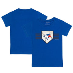 Toronto Blue Jays Tiny Turnip Youth Base Stripe T-Shirt Royal