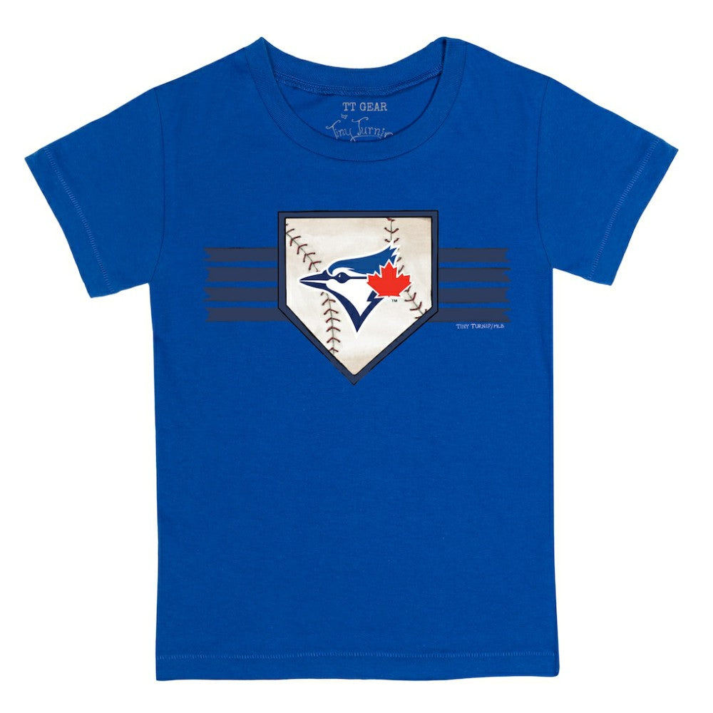 Toronto Blue Jays Tiny Turnip Youth Base Stripe T-Shirt Royal