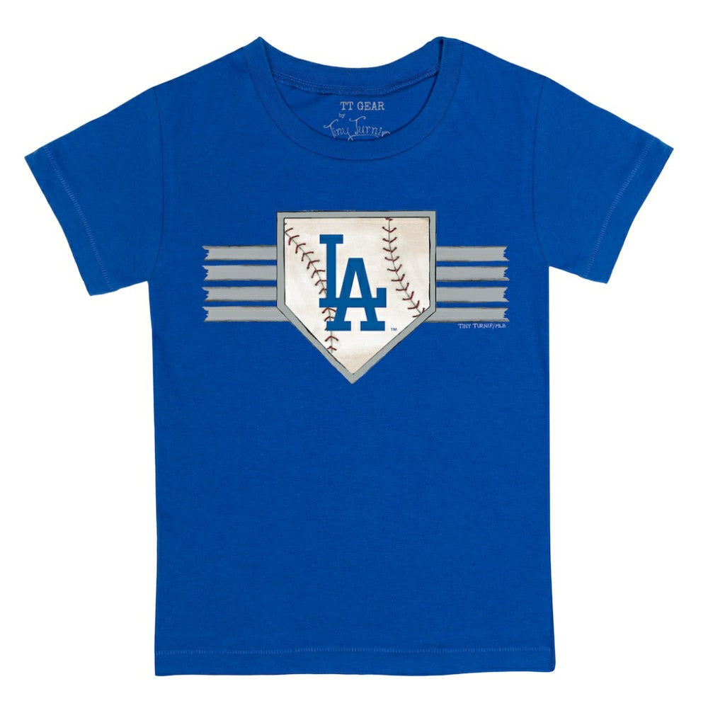 Los Angeles Dodgers Tiny Turnip Youth Base Stripe T-Shirt Royal