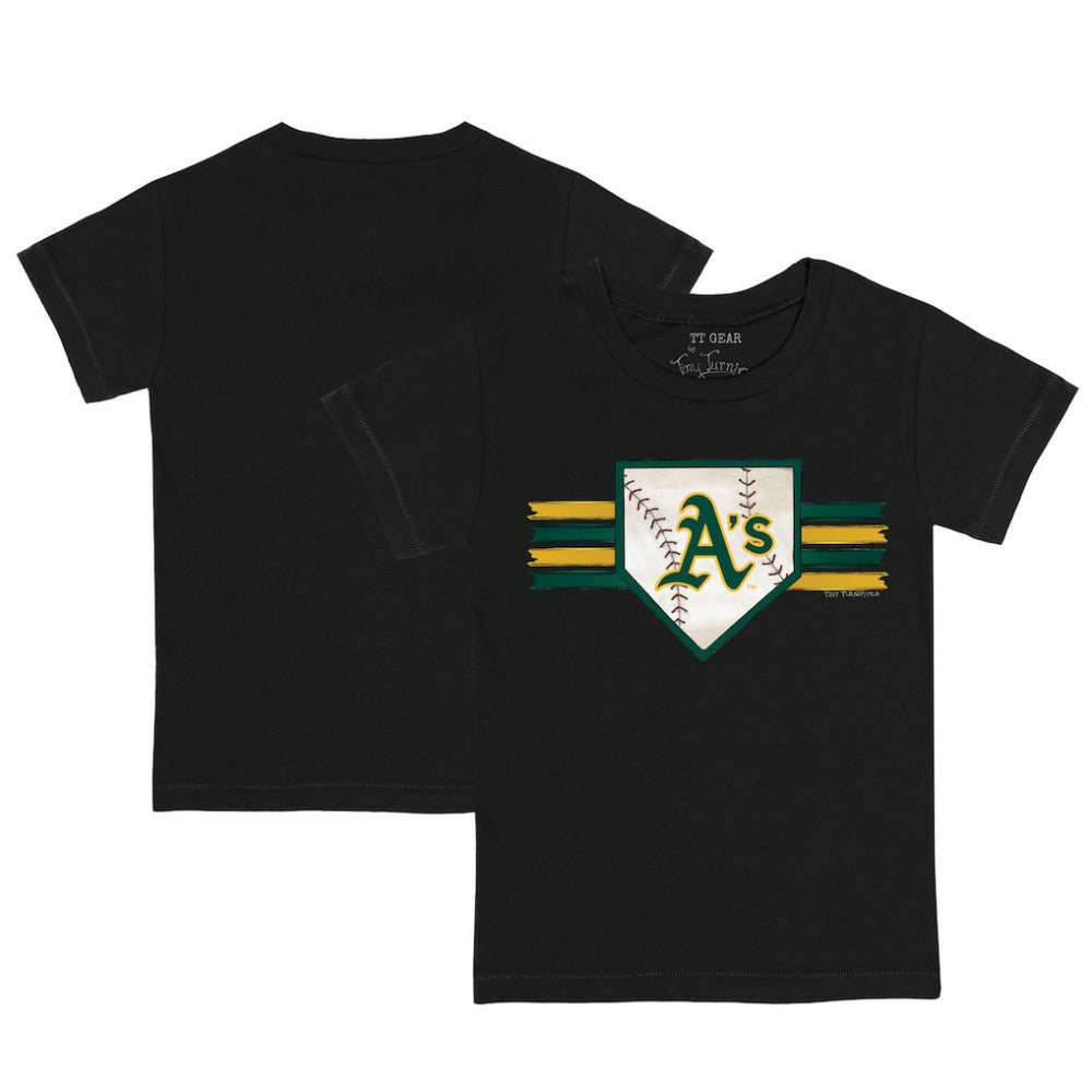 Athletics Tiny Turnip Youth Base Stripe T-Shirt Black