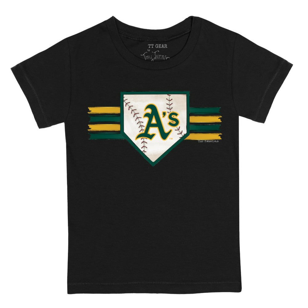 Athletics Tiny Turnip Youth Base Stripe T-Shirt Black