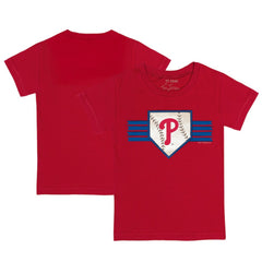 Philadelphia Phillies Tiny Turnip Youth Base Stripe T-Shirt Red