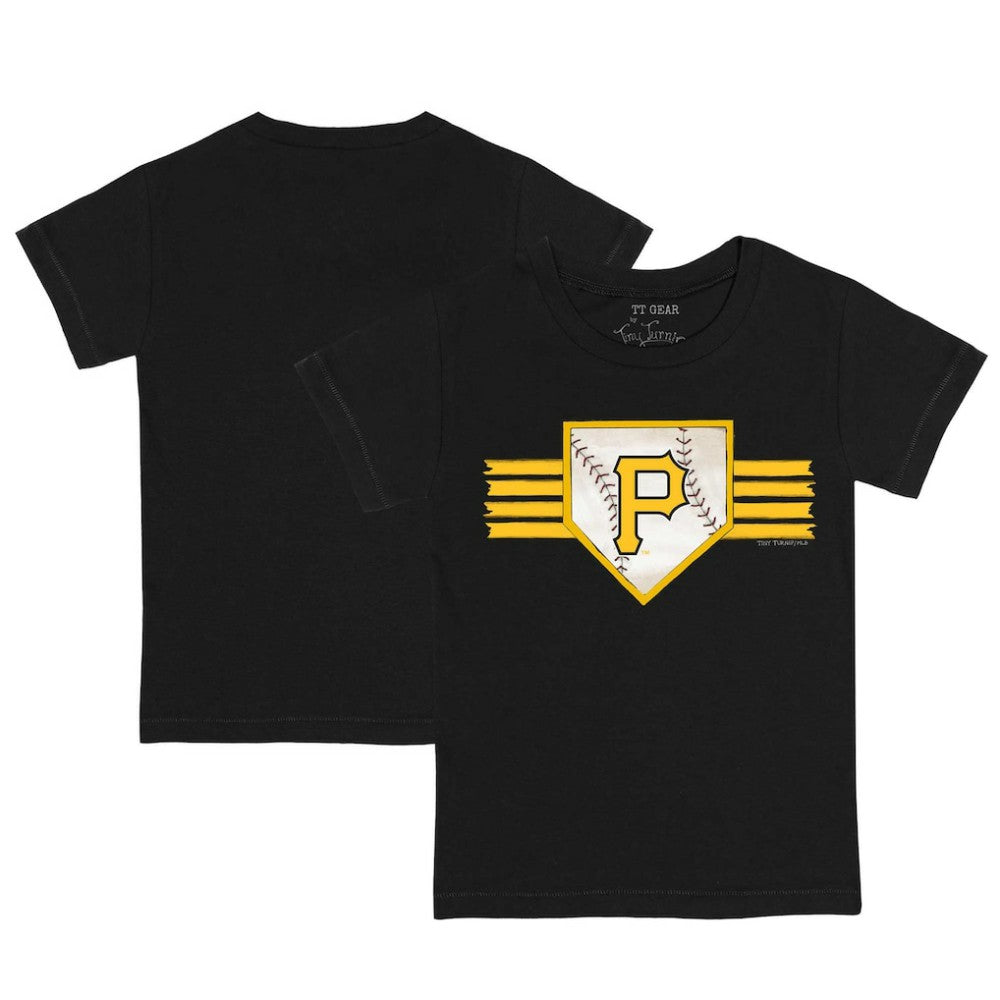 Pittsburgh Pirates Tiny Turnip Youth Base Stripe T-Shirt Black