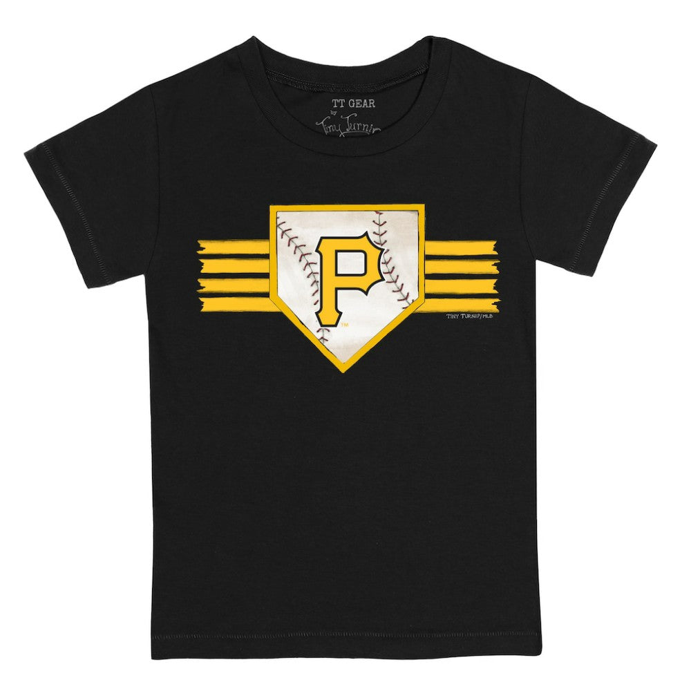 Pittsburgh Pirates Tiny Turnip Youth Base Stripe T-Shirt Black